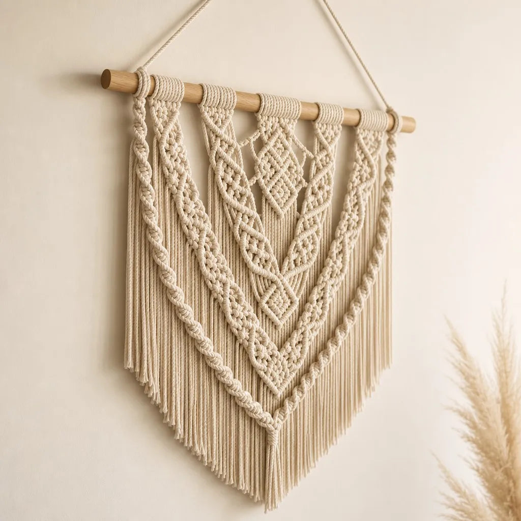 Cream Macrame Wall Hanging - View 5