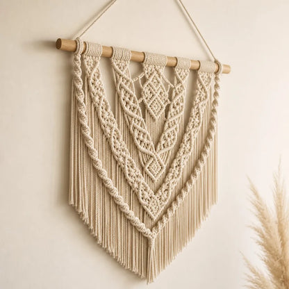 Cream Macrame Wall Hanging - View 5