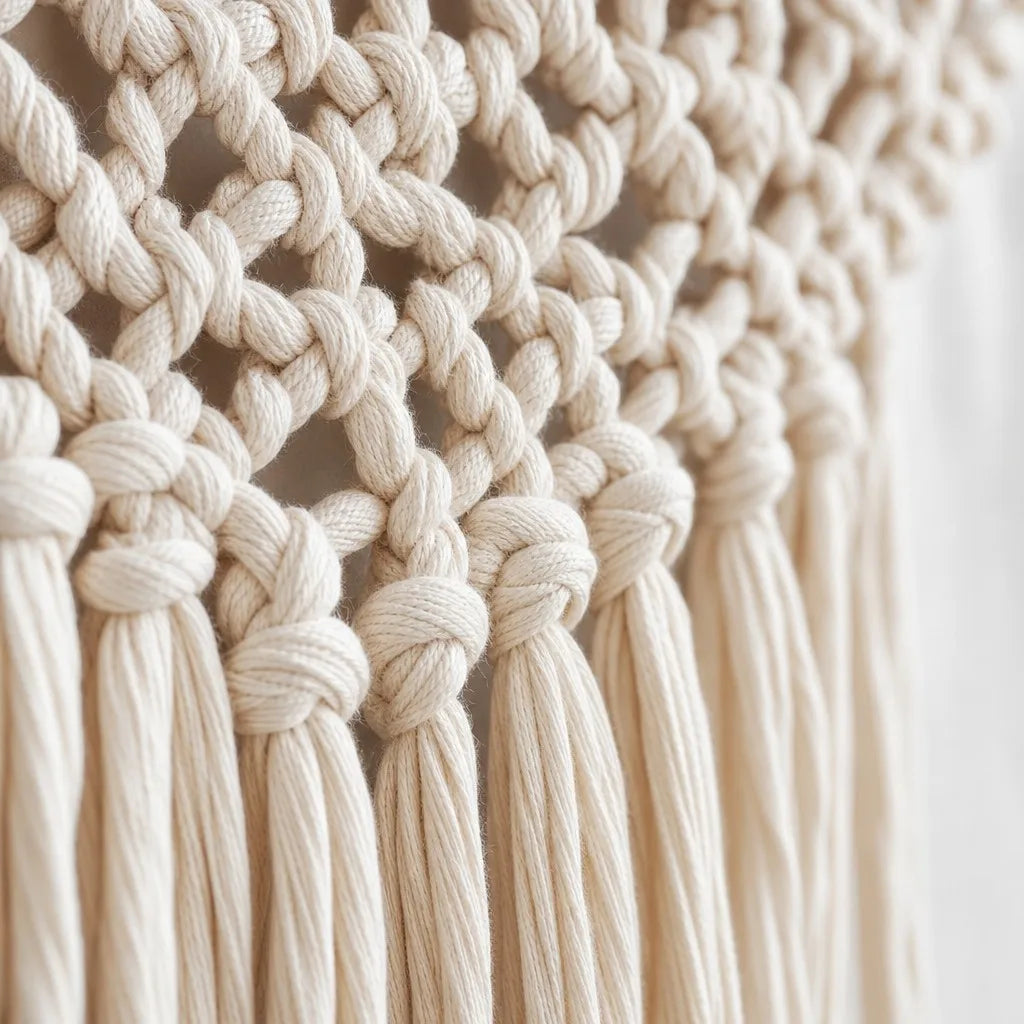 Cream Macrame Wall Hanging - View 2